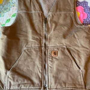 Carhartt Tan Sherpa-Lined Vest vintage